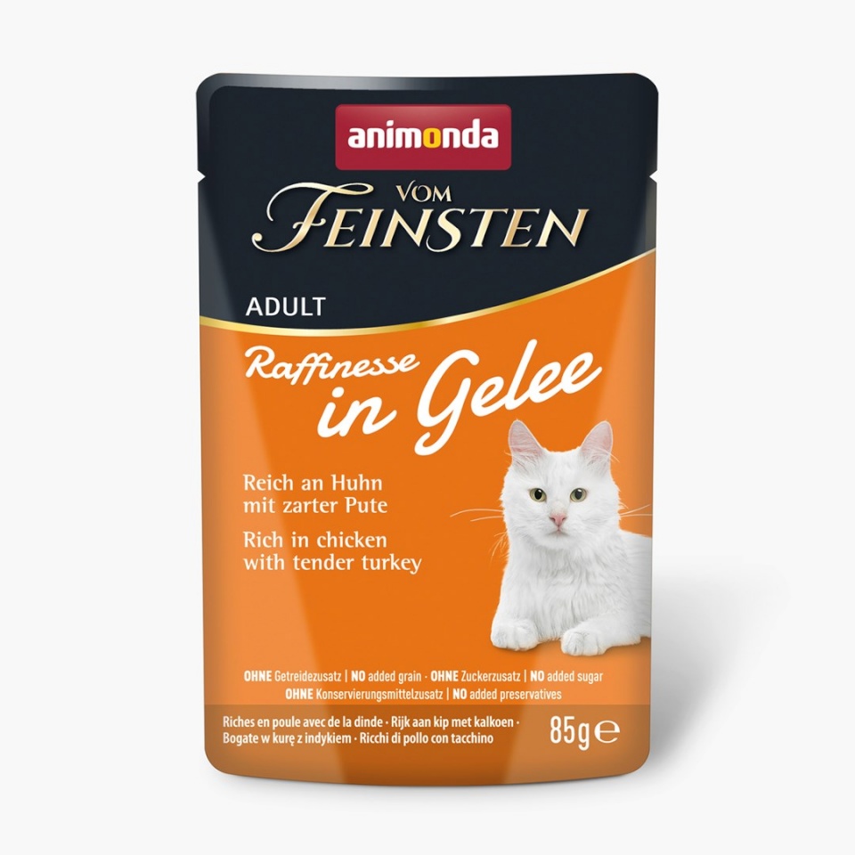 Animonda kassitoit Vom Feinsten Adult Raffinesse in Jelly Rich in Chicken with Turkey, 85g