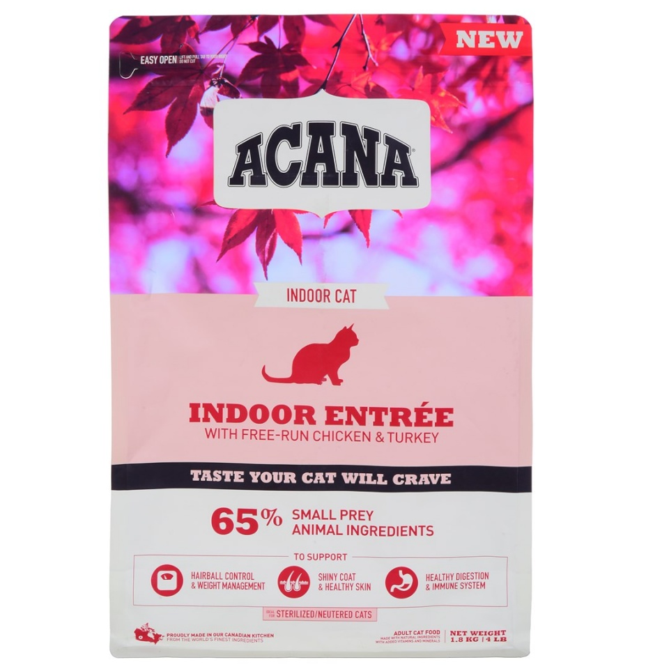 Acana kuivtoit kassile Indoor Entrée, 1,8kg