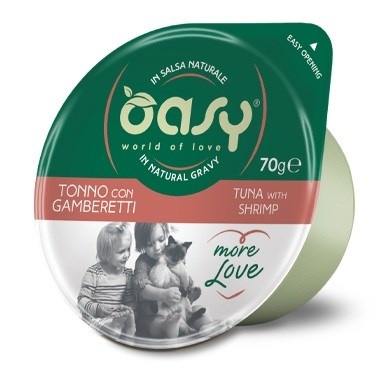 Oasy kassitoit More Love Tuna with Shrimp, 70g