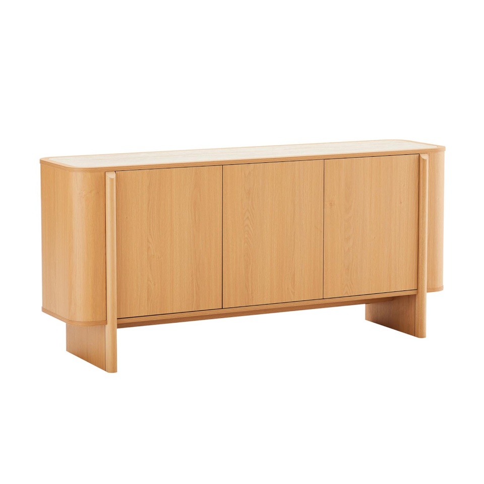 H4Y kummut MORBEN 160x42xH75cm, tammedekooriga melamiin