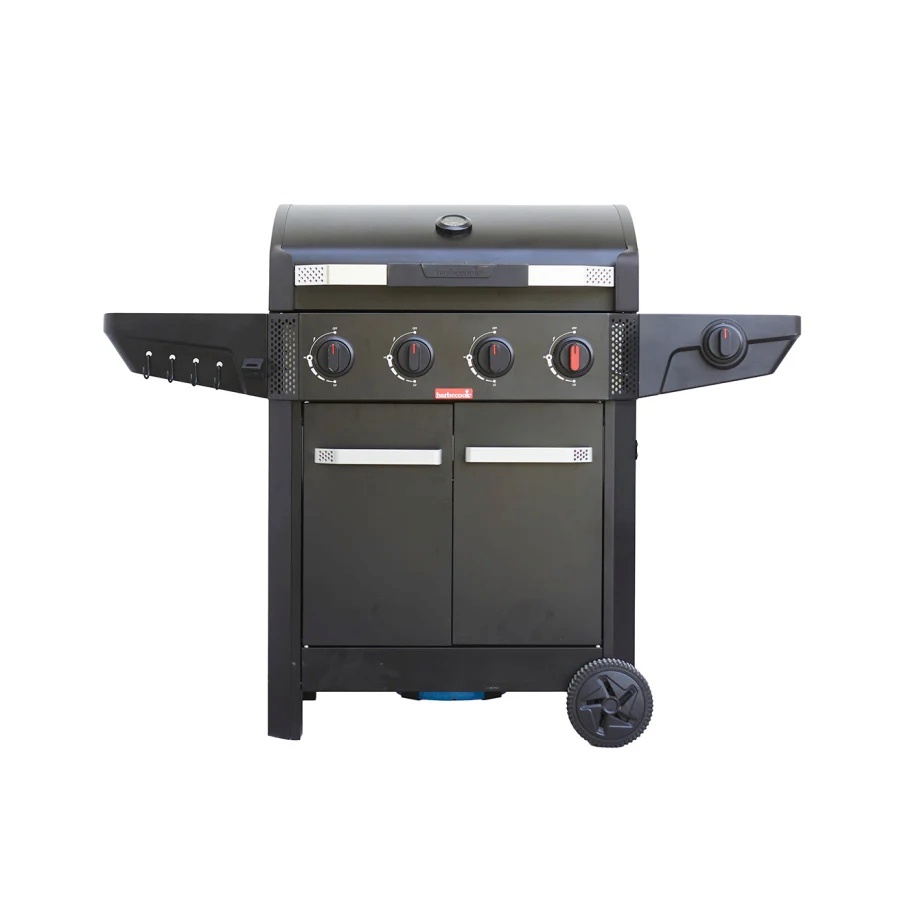 Barbecook gaasigrill Gas Barbecue Luca 412 with Cabinet and Sideburner, 145.4 x 60.3 x 112.3 cm | BC-GAS-3100