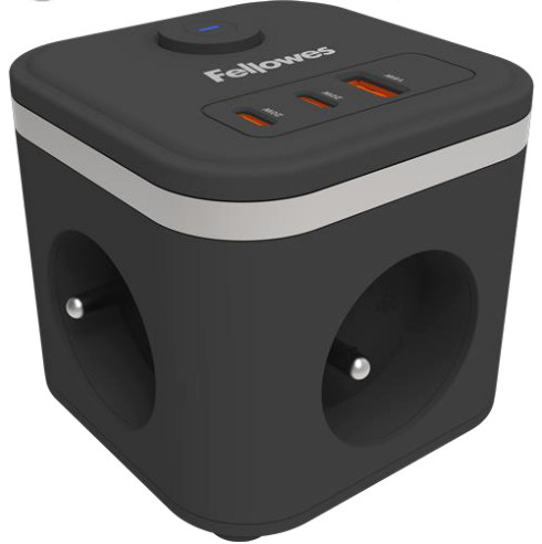 Fellowes pikendusjuhe Power Cube 3xSteckdose,1xUSB-A,2xUSB-C,Schalter sch