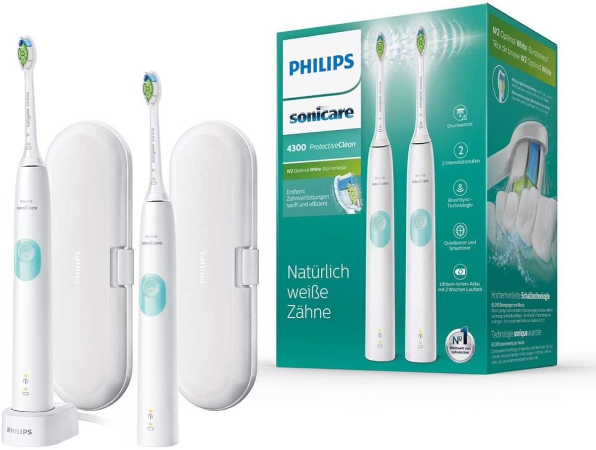 Philips elektriline hambahari Sonicare ProtectiveClean 4300 Duo (HX6807/35), valge