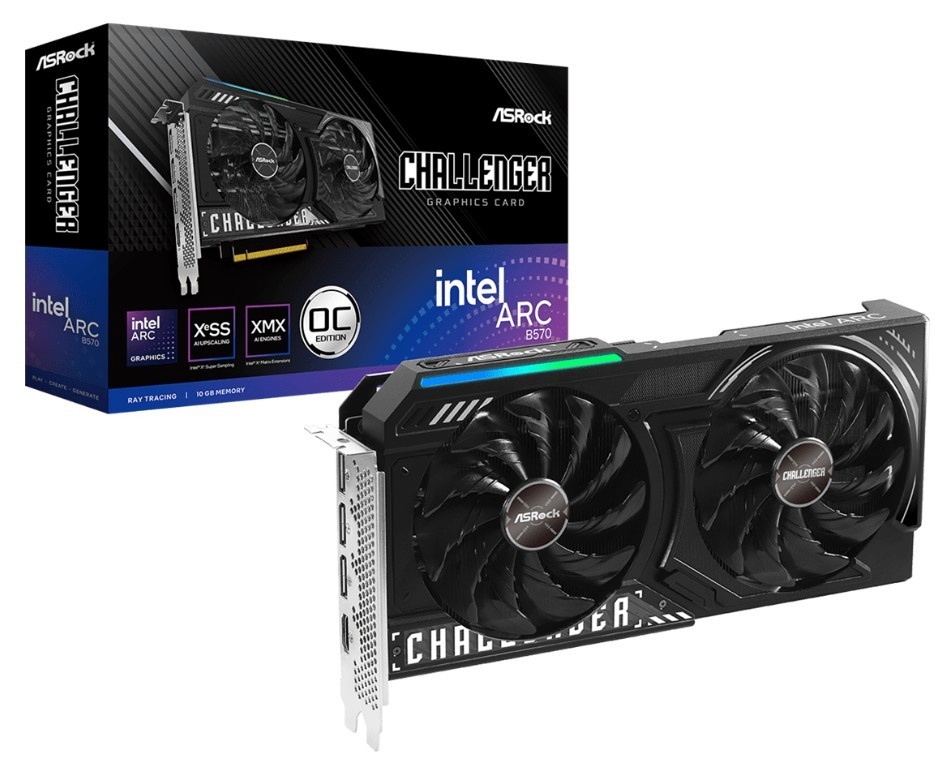 ASRock videokaart B570 CHALLENGER 10GB OC GDDR6 160bit 3xDP HDMI