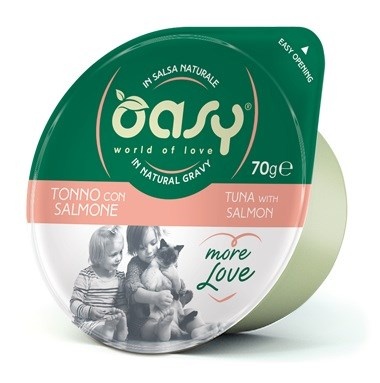 Oasy kassitoit More Love Tuna with Salmon, 70g