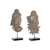 DKD Home Decor dekoratiivkuju 23x8x42cm must pruun Buddha Idamaine 2tk