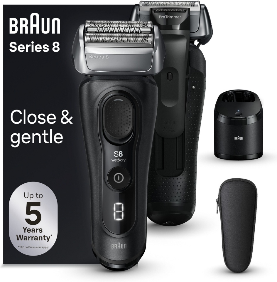 Braun pardel Series 8 8560cc Shaver with Cleaning Station, must