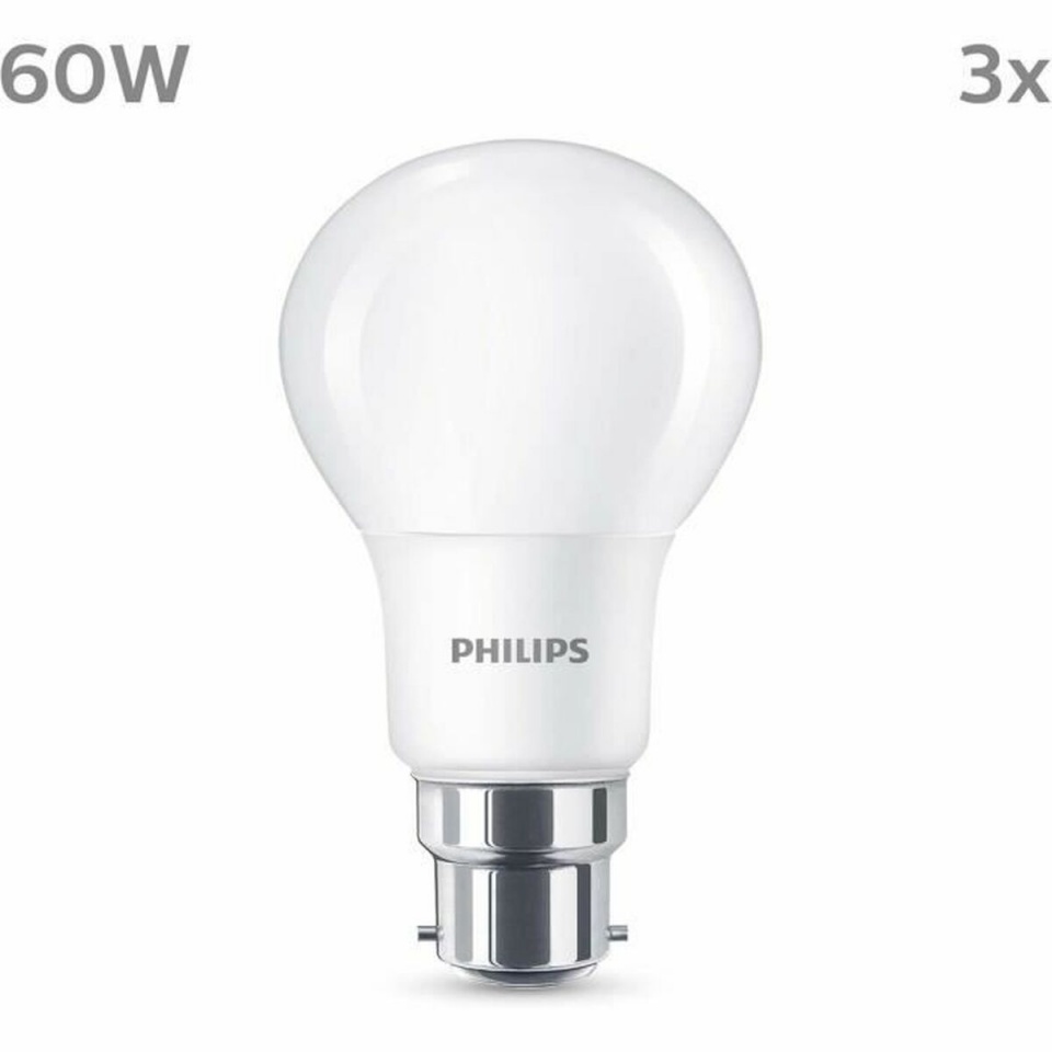 Philips LED pirn 60 W Matt Soe valge F 8 W 60 W B22 3tk (2700 K)