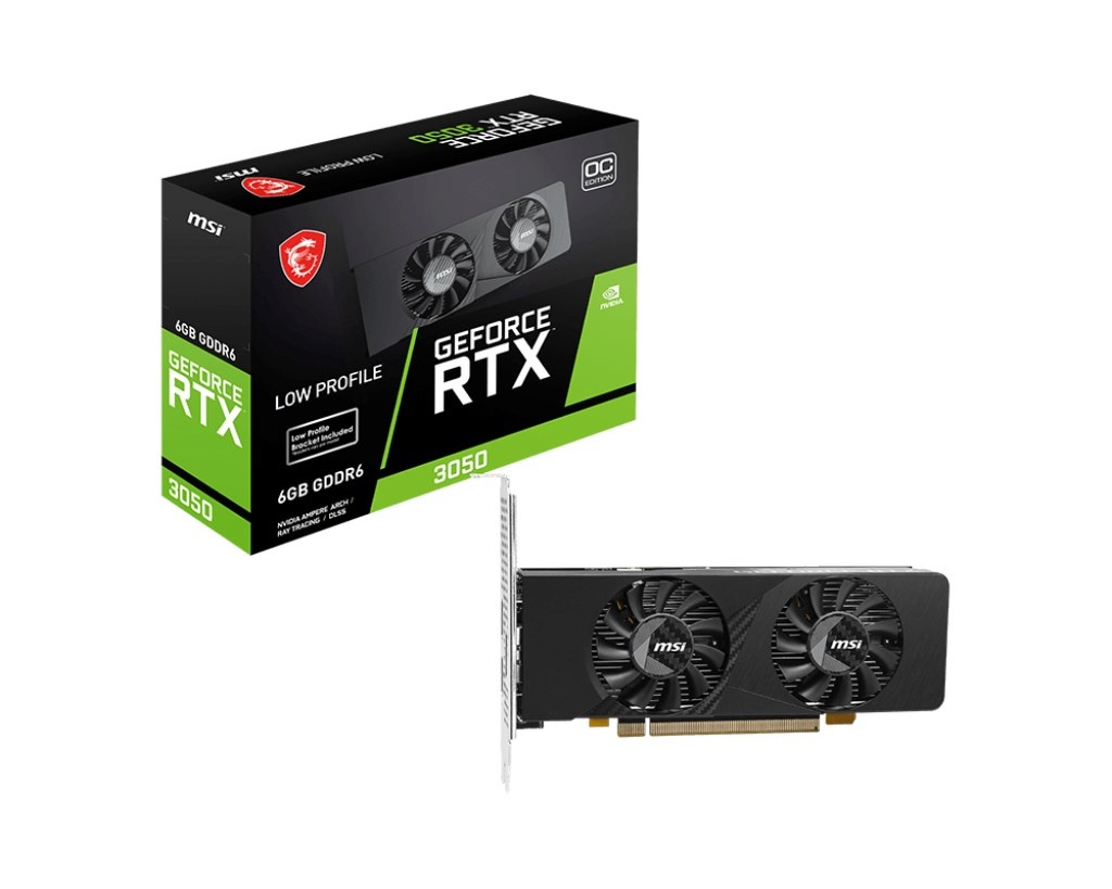 MSI videokaart nVidia GeForce RTX 3050 LP E 6G OC 6GB GDDR6