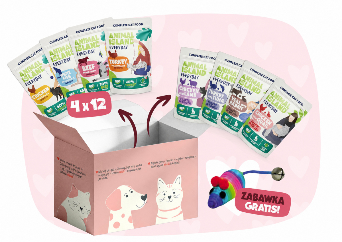 Animal Island kassitoit Love Box - Wet Cat Food- 52x85g
