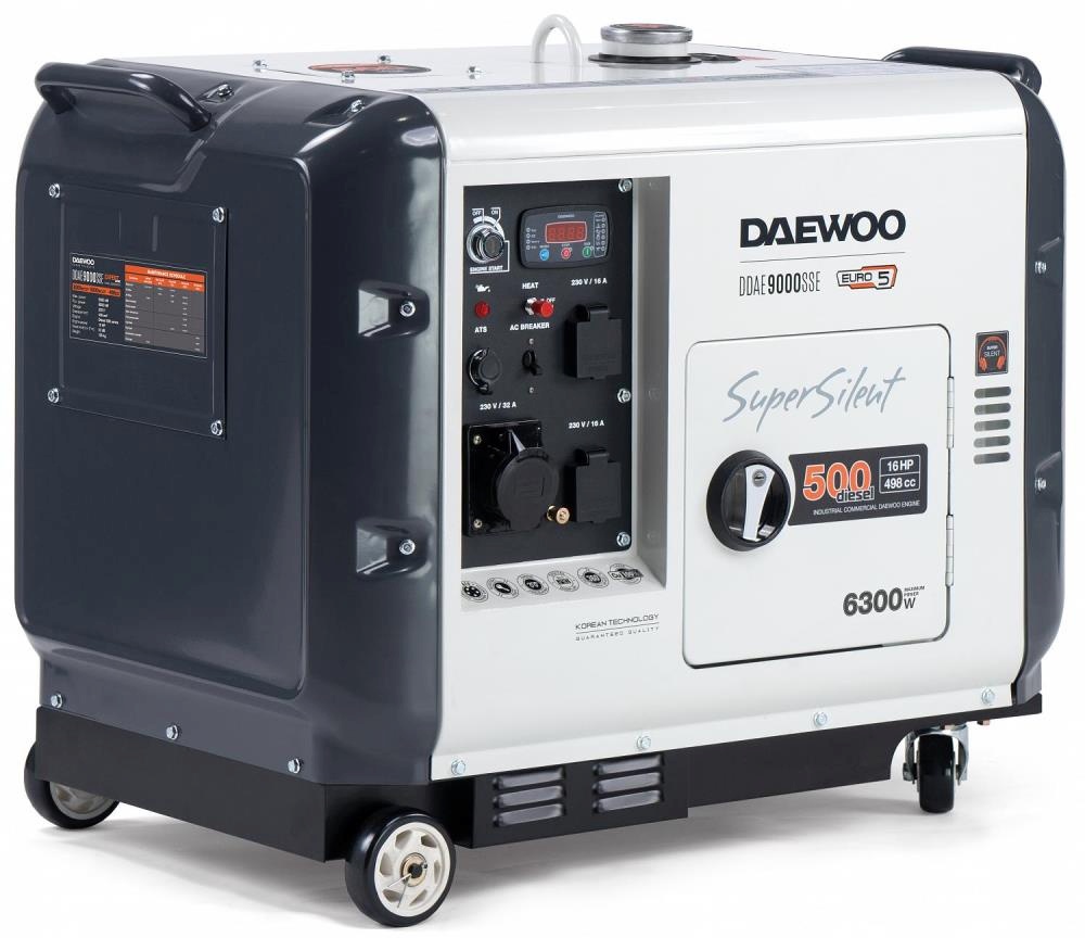 Daewoo generaator Diesel Generator 6.3KW 230v DDAE9000SSE
