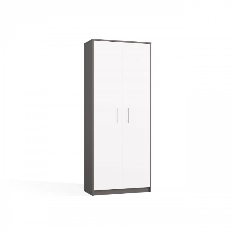 Top E Shop riiul OLIV 2D CLOSED SHELVING UNIT, ANTHRACITE/valge SET