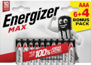 Energizer patarei Energizer Max Alkaline AAA CHP10 6+4