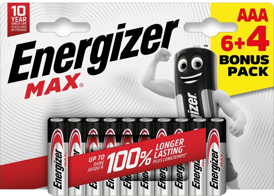 Energizer patarei Energizer Max Alkaline AAA CHP10 6+4