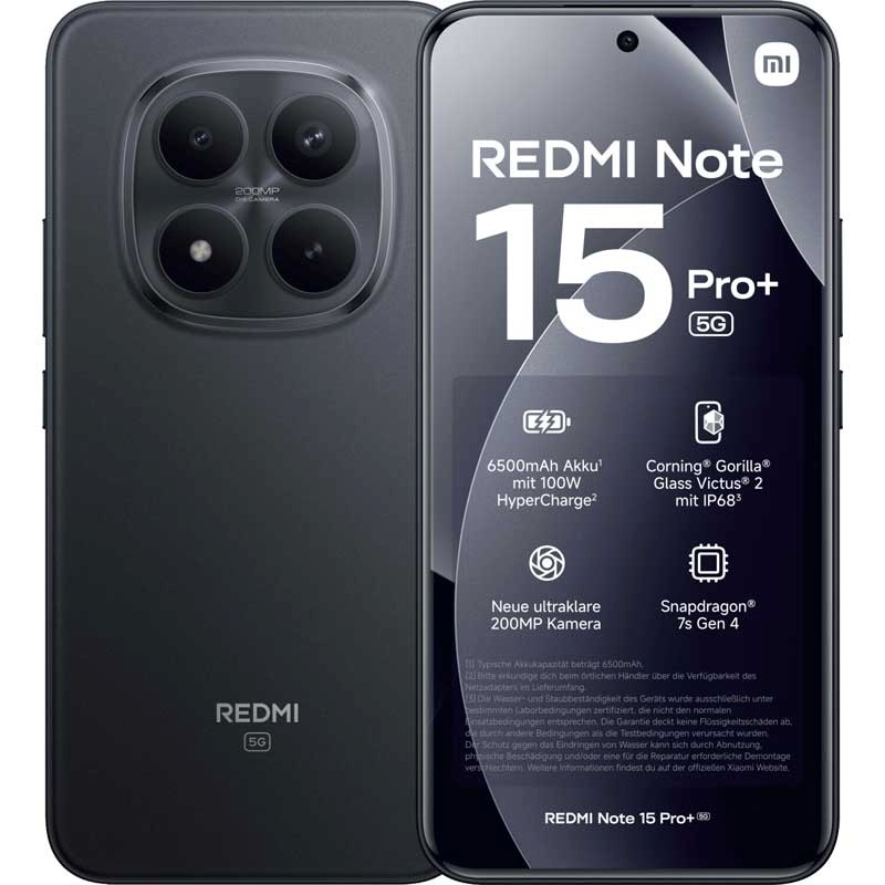 Xiaomi mobiiltelefon Redmi Note 15 Pro + 12GB RAM 512GB Midnight must