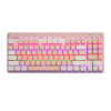 Delux Gaming klaviatuur KM18DB RGB, valge/roosa
