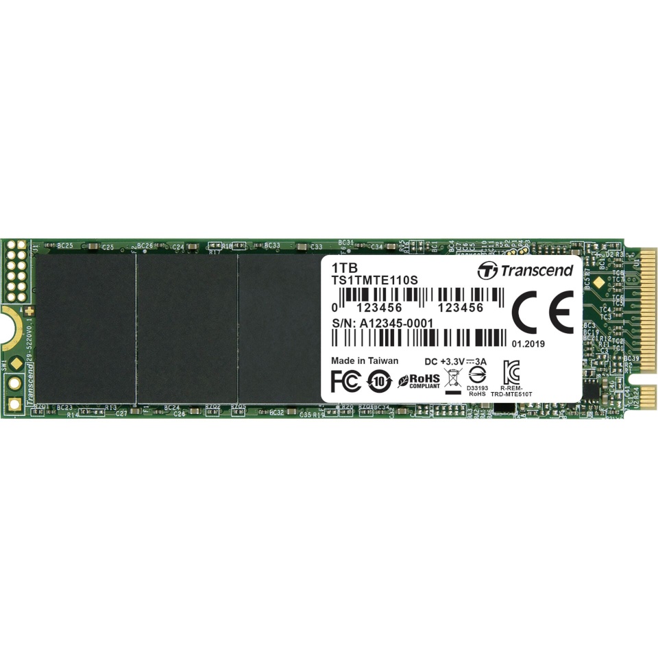 Transcend kõvaketas SSD MTE110S 1TB NVMe PCIe Gen3 x4