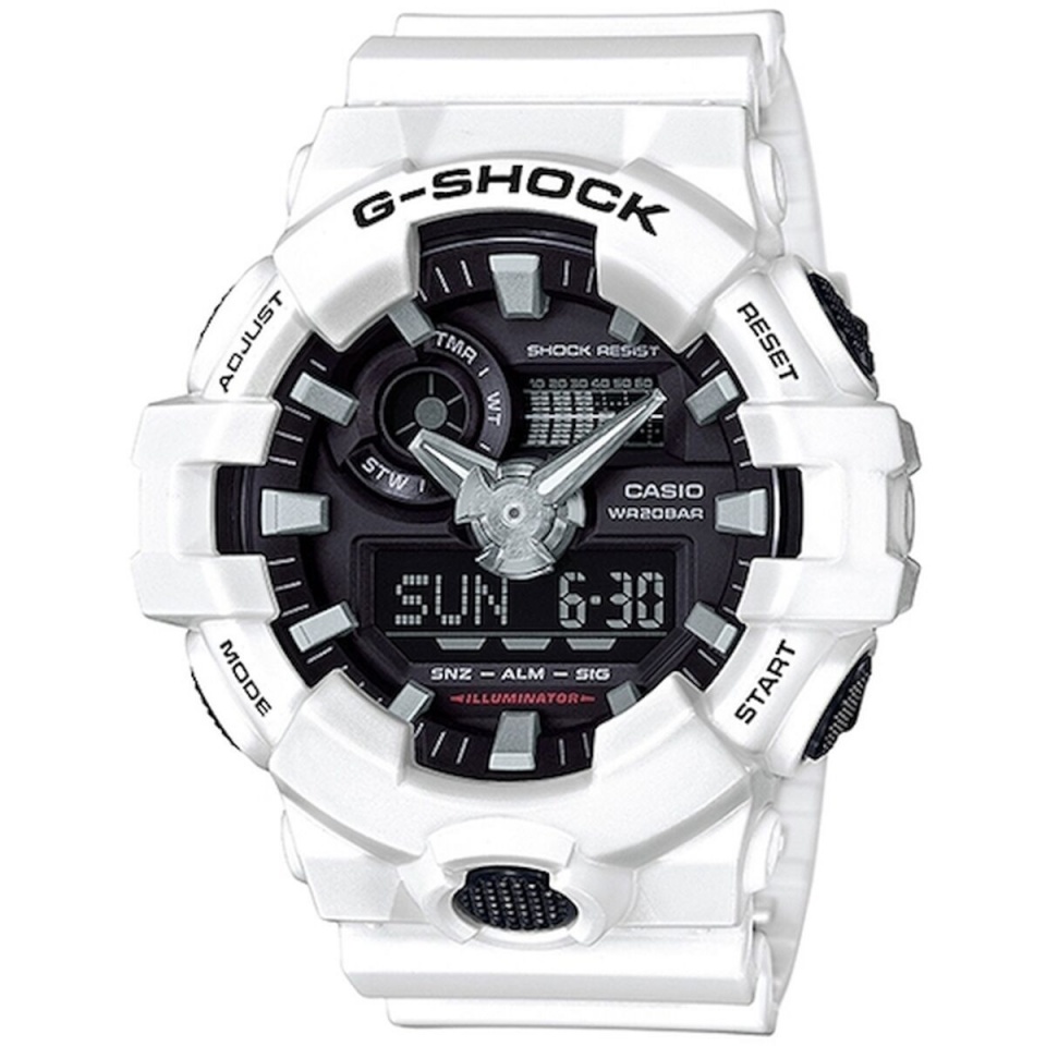 Casio G-Shock meeste kell GA-700-7ADR (G742) must (Ø 53mm)