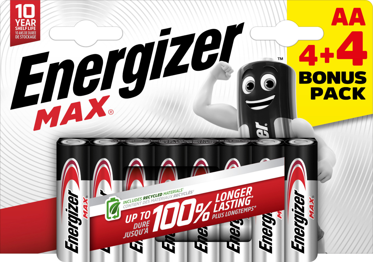 Energizer patarei Energizer Max Alkaline AA CHP8 4+4