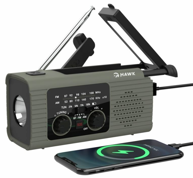 Manta Päikesepatarei ja dünamoga raadio HWRDI410GN