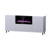 Cama Meble puhvetkapp PAFOS chest with electric fireplace 180x42x82cm valge matt