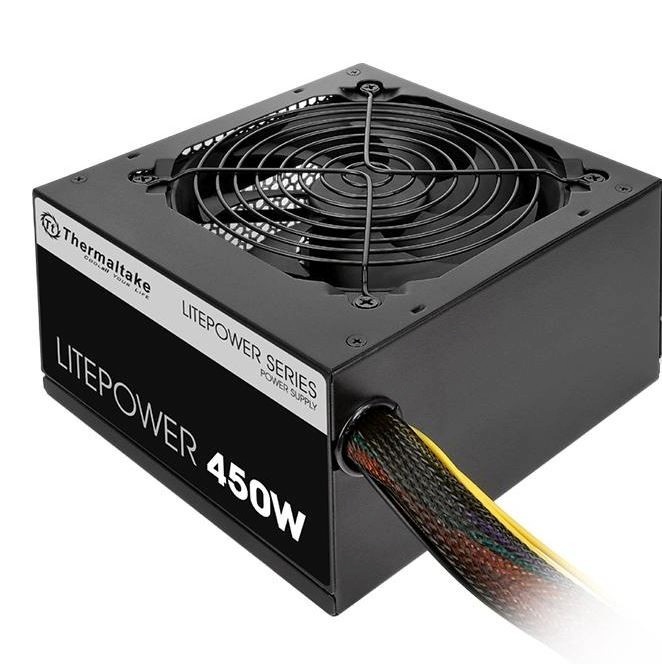 Thermaltake toiteplokk Litepower II must 450W (Active PFC, 2xPEG, 120mm)