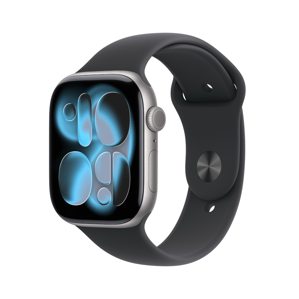 Apple Watch 11 46mm GPS Aluminum M/L Sportarmband space Space Gray/Black