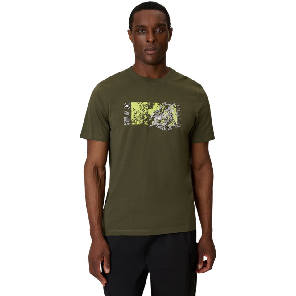 4F T-särk meestele M2823 Khaki 4FWSS26TTSHM2823 43S suurus L