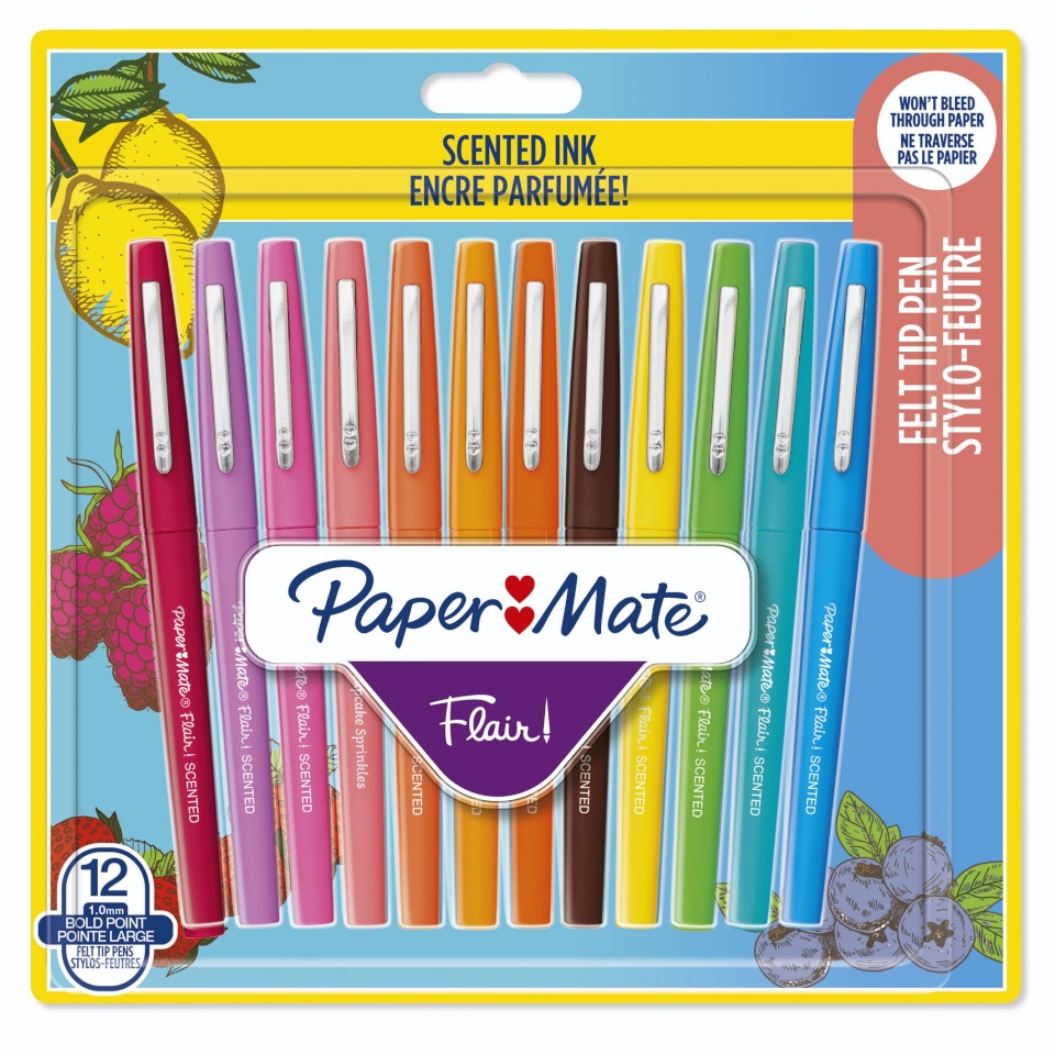 Paper Mate viltpliiatsid 1x12 Flair Felt Tip Pen Scented M