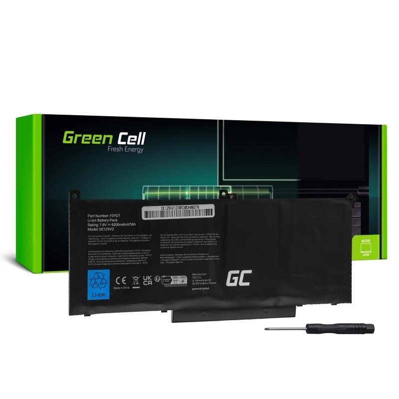 Green Cell sülearvuti aku F3ygt For Dell