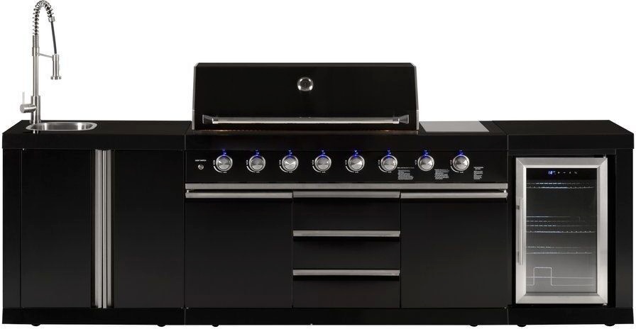 Mustang gaasigrill Black Diamond 6+2 ja suveköök külmkapiga