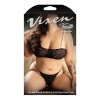 Fantasy Lingerie aluspesu komplekt must (Queen size)
