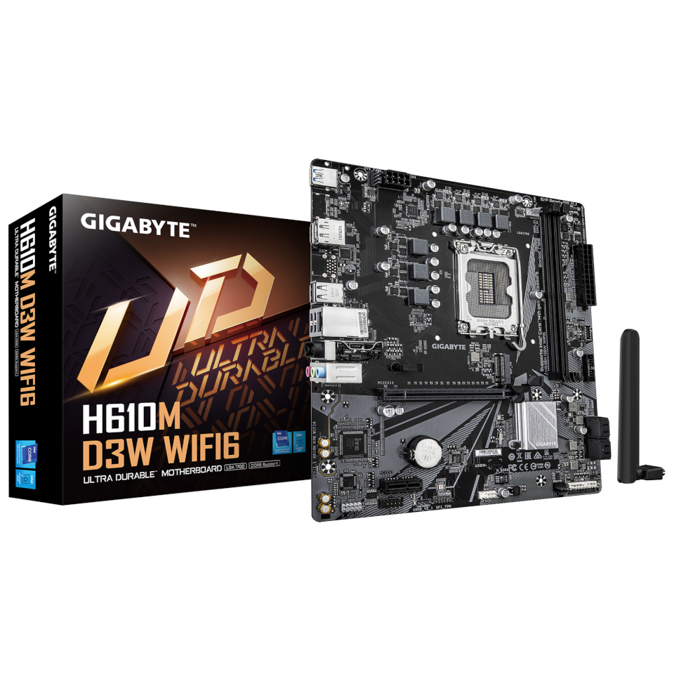 Gigabyte emaplaat H610M D3W WF6 H610,LGA1700, mATX DDR5