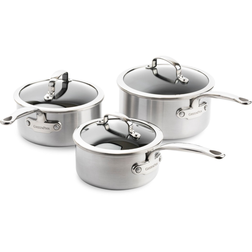 GreenPan komplekt Premiere Casserole Set, 3tk, roostevaba teras