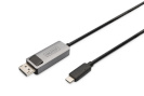 Digitus Bi-directional Adapter Cable DB-300334-020-S 2 m, must, Display Port, USB-C