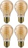 Philips LED pirn Vintage LED Filament Lamp, E27, 1800K, 250 lm, Gold Tone, 4tk