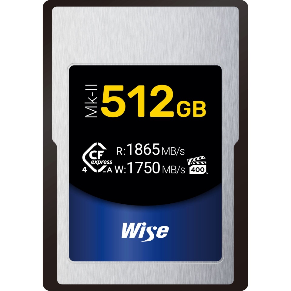 Wise mälukaart CFexpress 4.0 Type A Mk-II 512GB WI-CFX4-A512M2