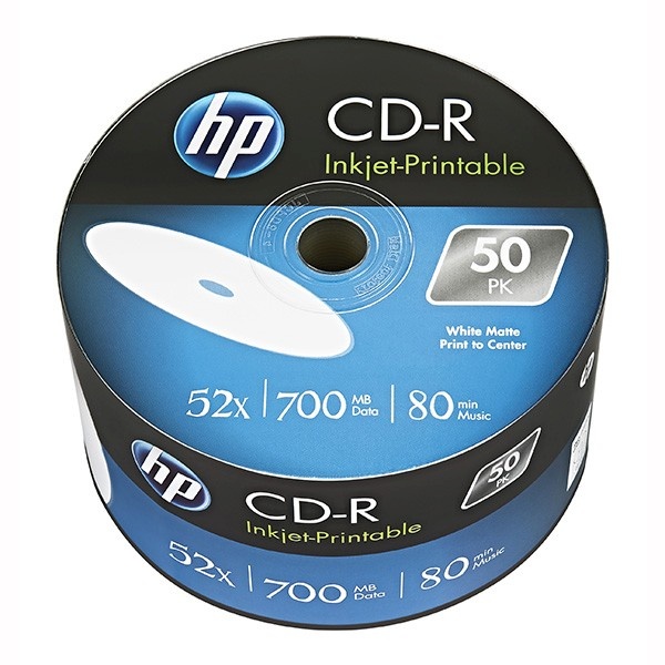 HP toorikud CD-R 52x 700MB 50tk Printable CRE00070WIP-3