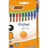 Bic Biro pastapliiatsite komplekt Bic Cristal Fine 516356 roheline Mitmevärviline