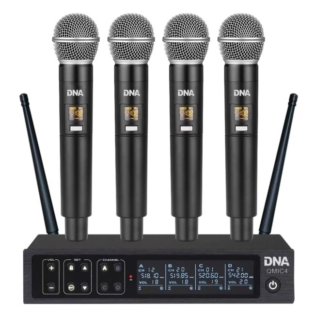 DNA PROFESSIONAL mikrofon DNA QMIC4 - Wireless , 4x handheld transmitter