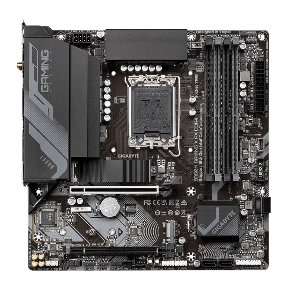 Gigabyte emaplaat B760M GAMING X AX, Intel, LGA1700, DDR4, mATX