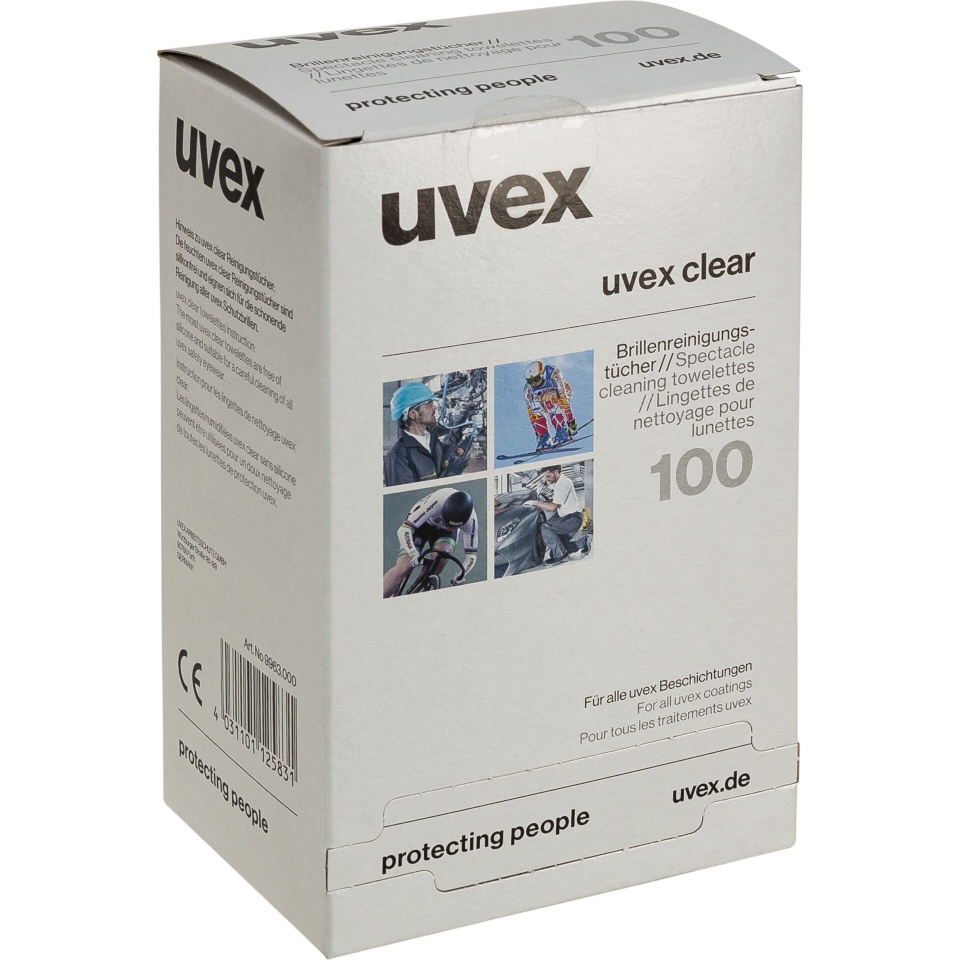 Uvex kaitseprillid lens cleaning towelettes 100 pcs.