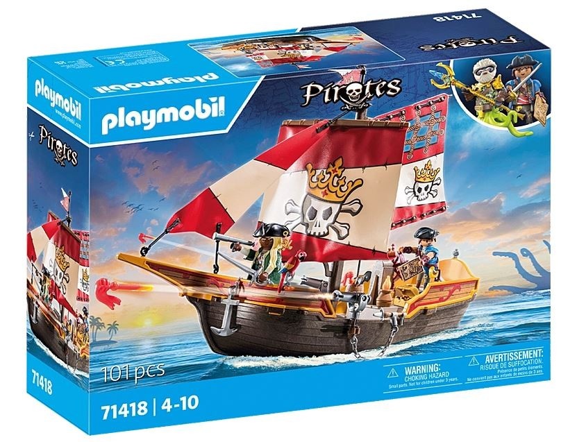 Playmobil klotsid 71418 Pirates Kleines Piratenschiff