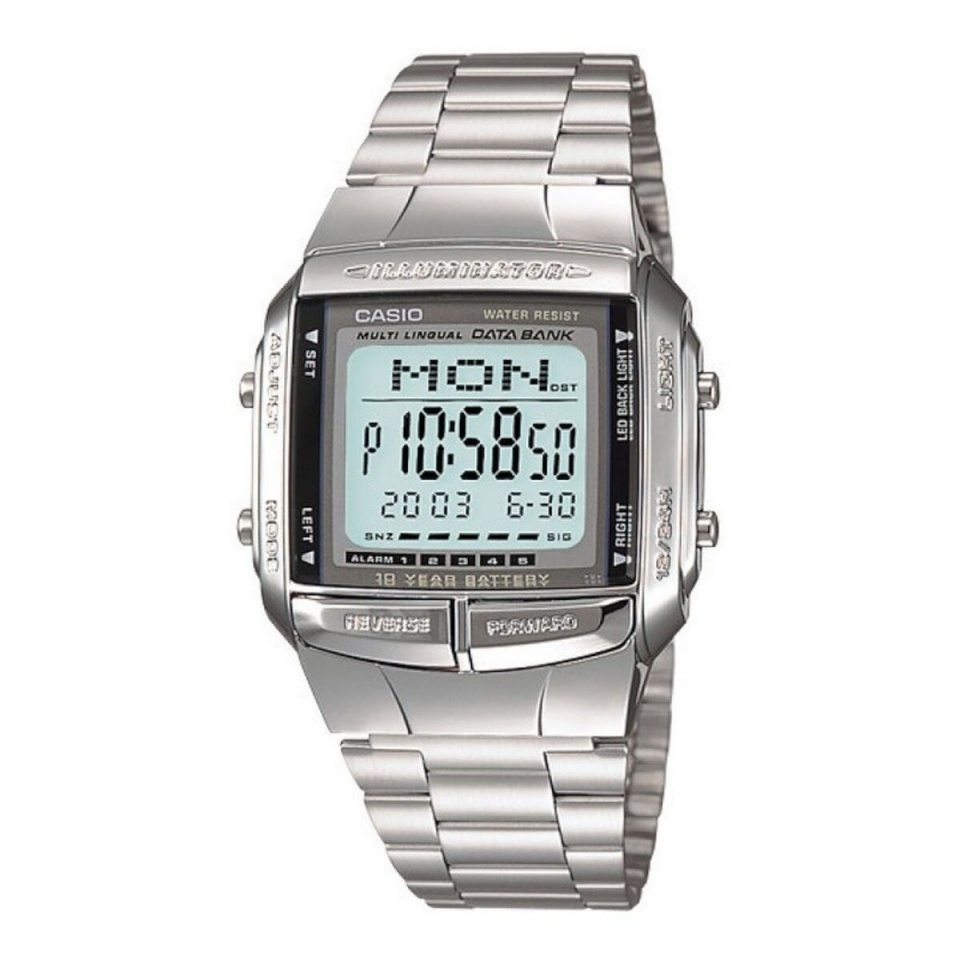 Casio meeste kell DATABANK Hõbedane (Ø 38mm)