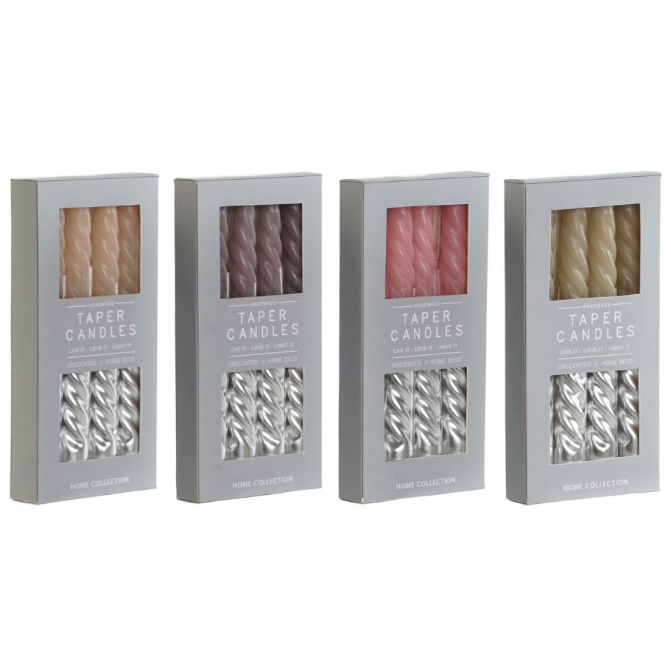 Dkd Home Decor Küünlad DKD Home Decor Kahevärviline 2 x 2 x 18,5 cm (4 Tükid, osad) (4 Ühikut)