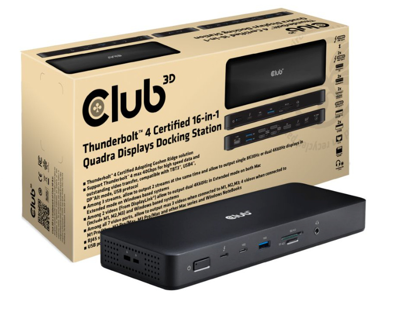 Club3d Nb Acc Docking Station 16in1, thunderbolt