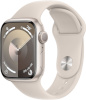Apple Watch Series 9 GPS 41mm Starlight Aluminium Case with Starlight Sport Band, S/M