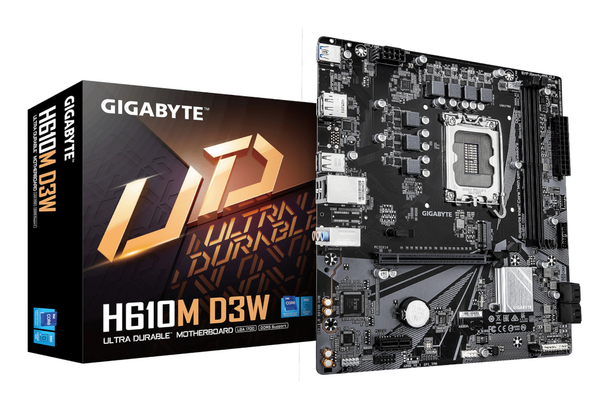 Gigabyte emaplaat H610M D3W H610,LGA1700, mATX DDR5