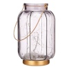 Gift Decor LED-latern Triibud hall kuldne Klaas (13,5x22x13,5cm)