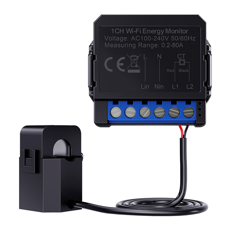 AVATTO nutikodu moodul ZWPM16-1 Bi-Directional Energy Meter, must